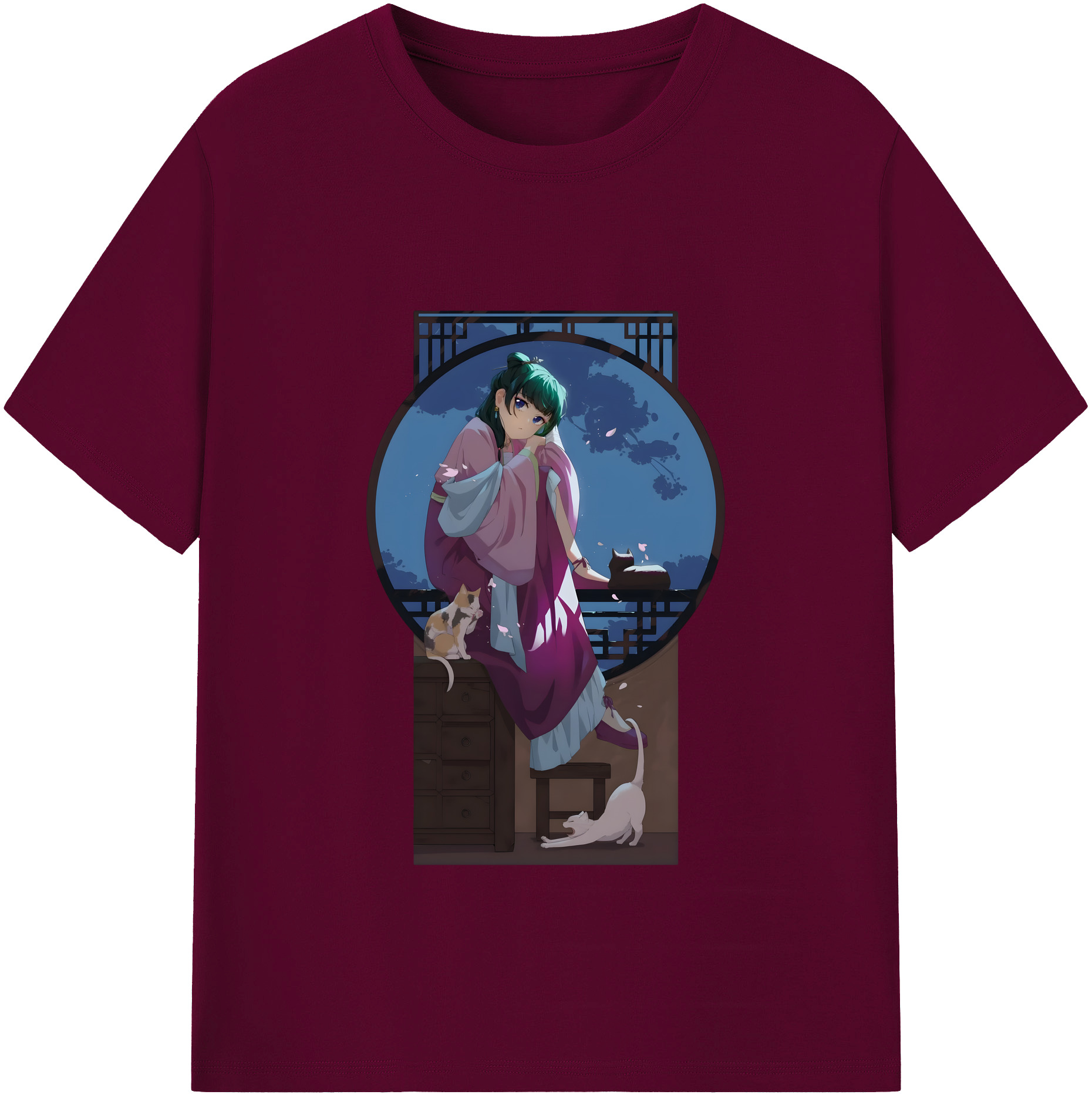 （画像用） 薬屋のひとりごと The Apothecary Diaries レディースカジュアルプリントTシャツ（綿100％）